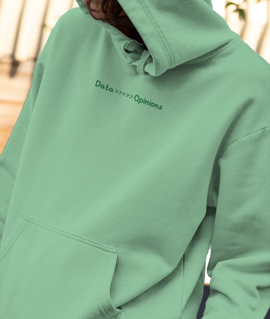 Data > Opinion Funny Analyst Front-Printed Hoodie