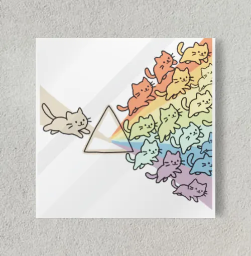 How Cats Get Their Colours 8" x 8" Acrylic Poster