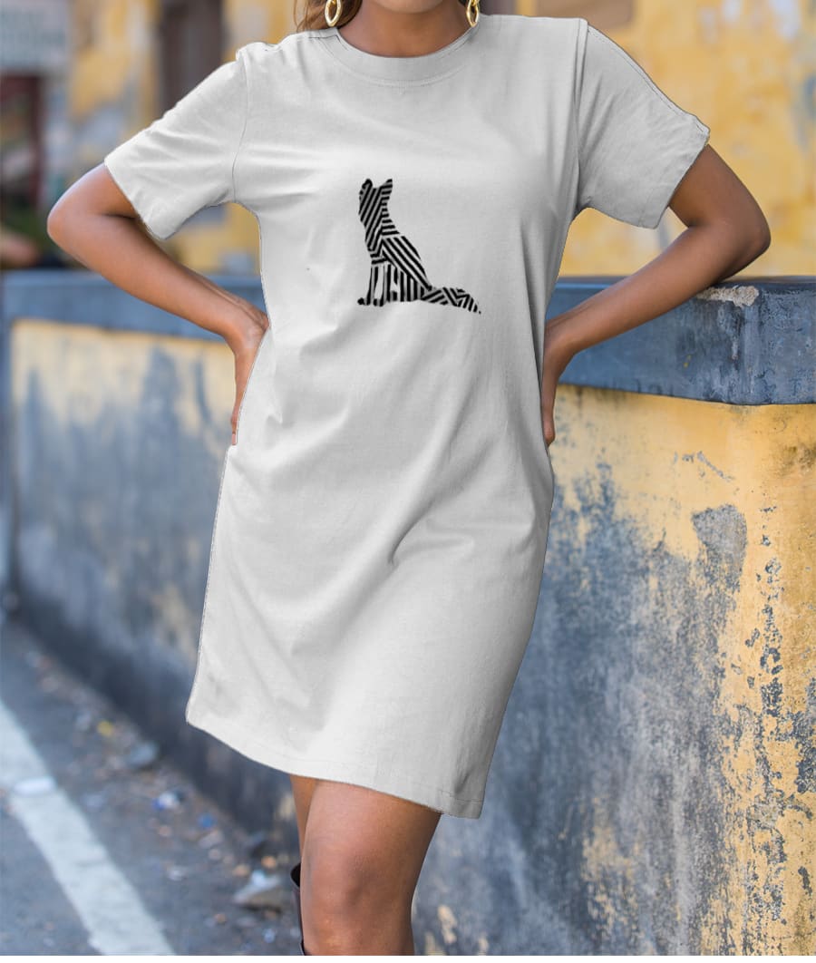 Fox pattern T-Shirt Dress