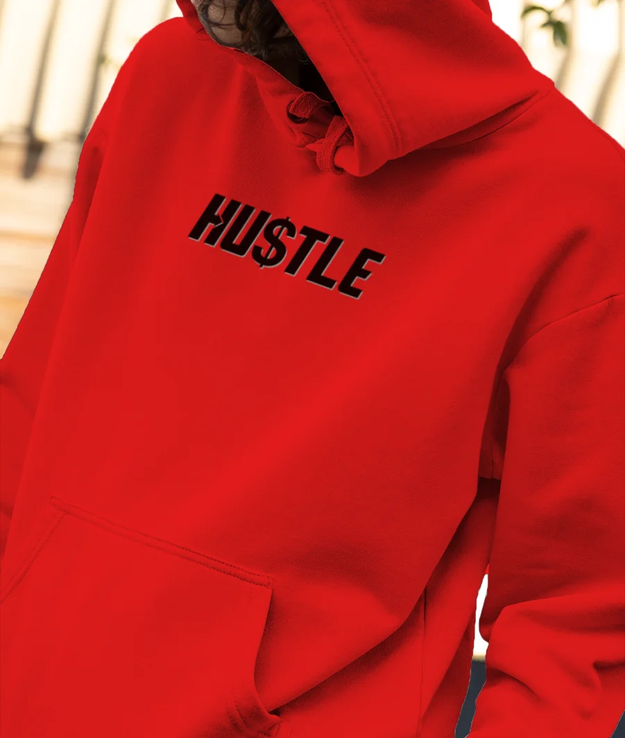 Hustle Front-Printed Hoodie