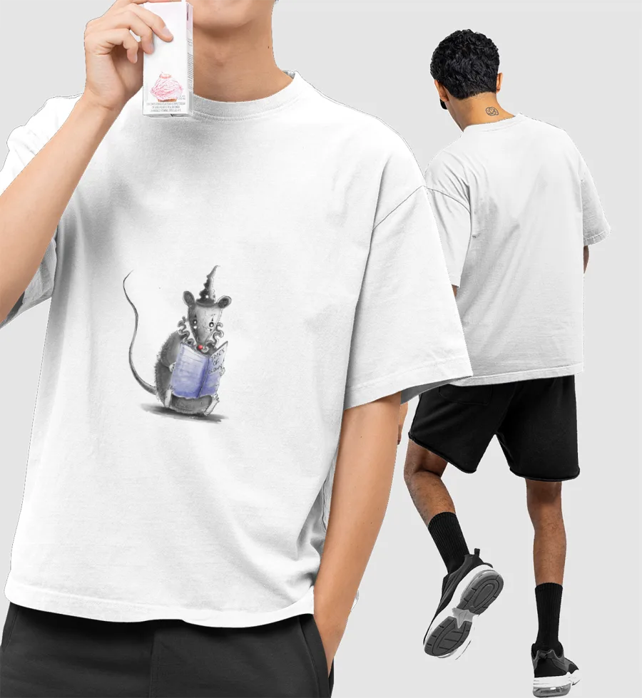 Times of Clown intern Front-Printed Oversized T-Shirt