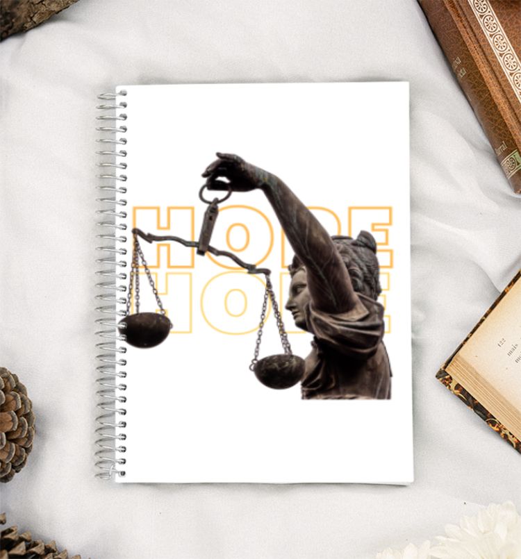 Hope text design A5 Notebook