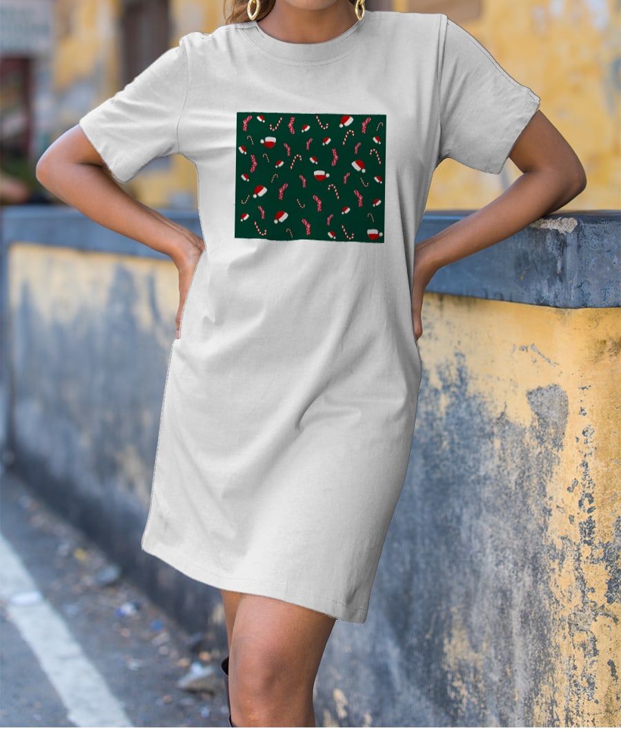 Christmas pattern T-Shirt Dress