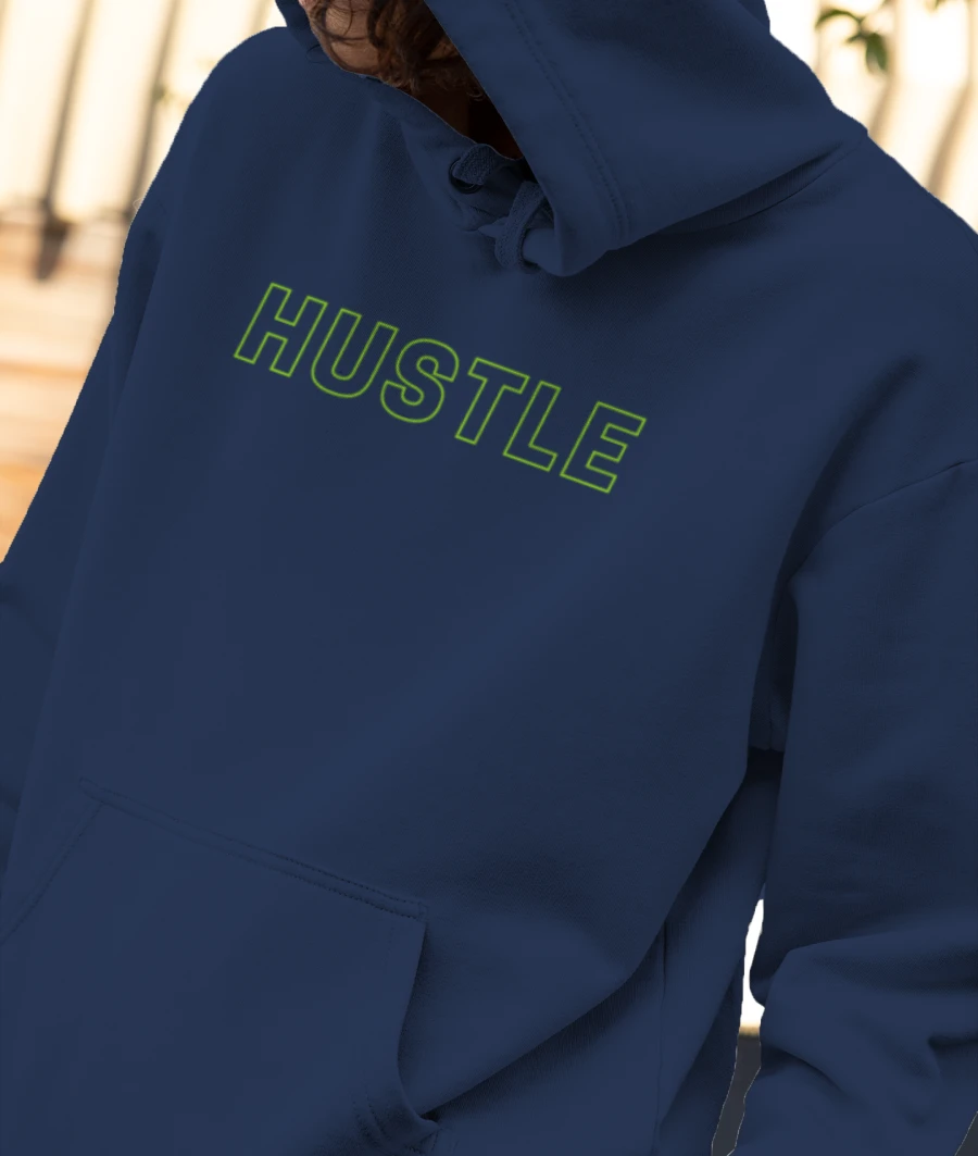 HUSTLE Front-Printed Hoodie