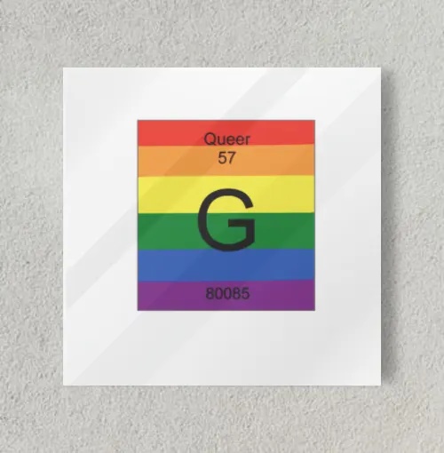 Periodic Table Pride 8" x 8" Acrylic Poster