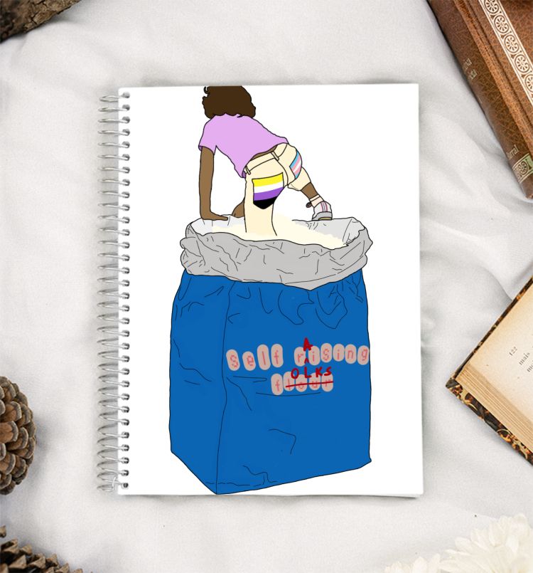 self-raising (trans/enby) folks  A5 Notebook