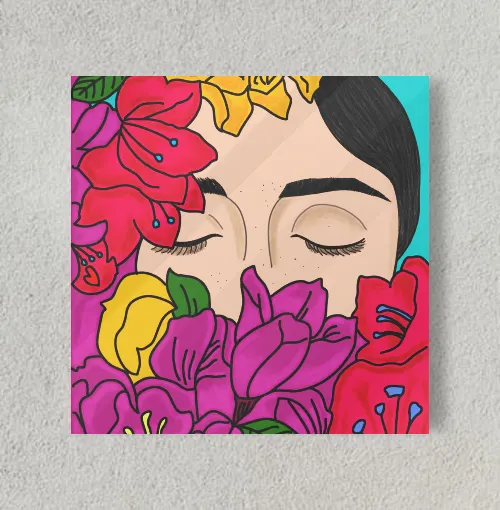 Bloom like a flower 8" x 8" Acrylic Poster