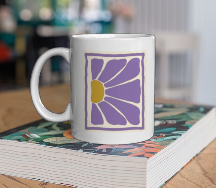 Abstract Petal Bloom  Lavender Coffee Mug