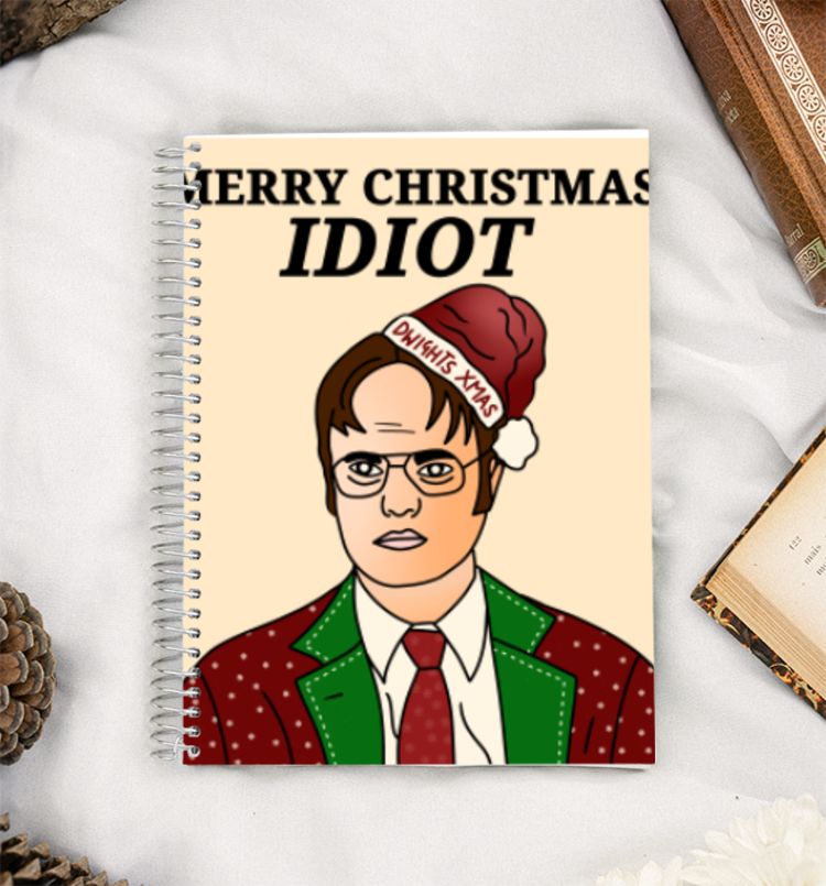 Dwight Christmas funny quote A5 Notebook