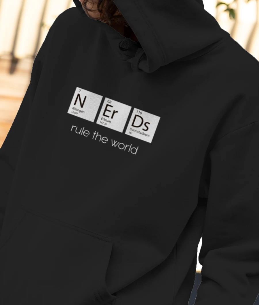 NErDs rule the world Front-Printed Hoodie