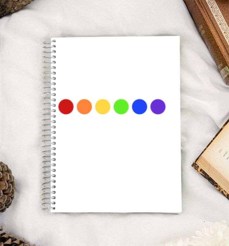 Lgbtq rainbow dots A5 Notebook