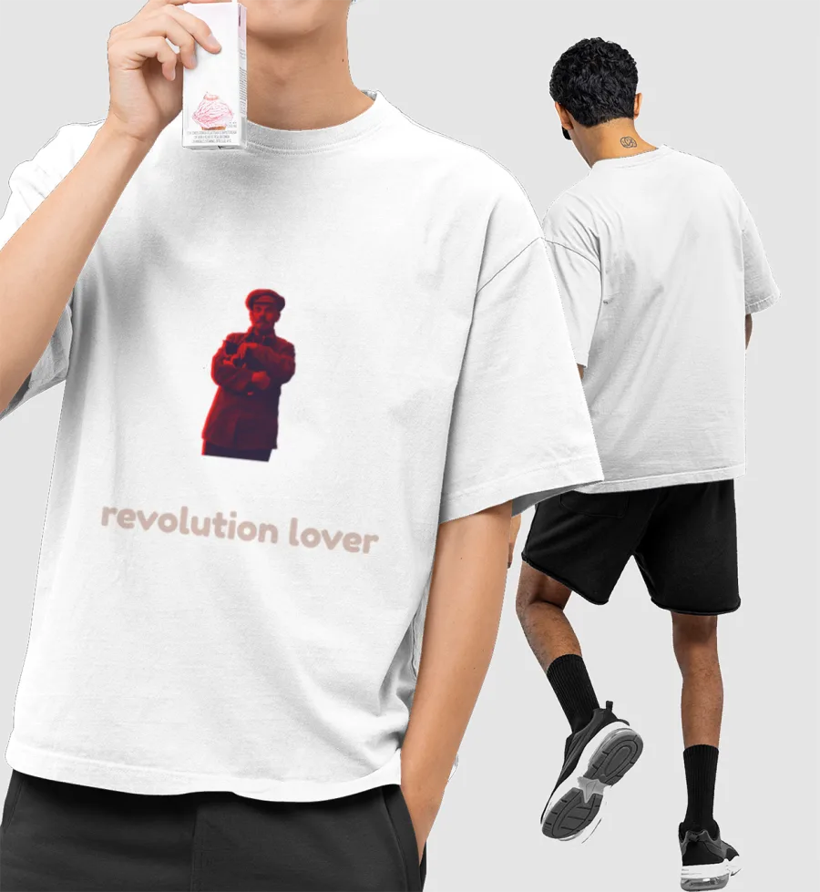 revolution lover Front-Printed Oversized T-Shirt