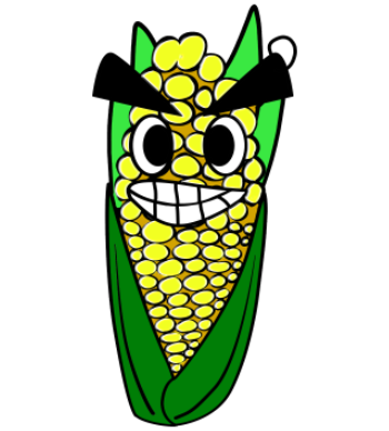 cool and funny corn plant cartoon illustration frankly wearing frankly wearing