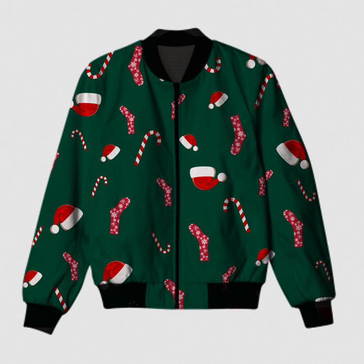 Christmas pattern Bomber Jacket