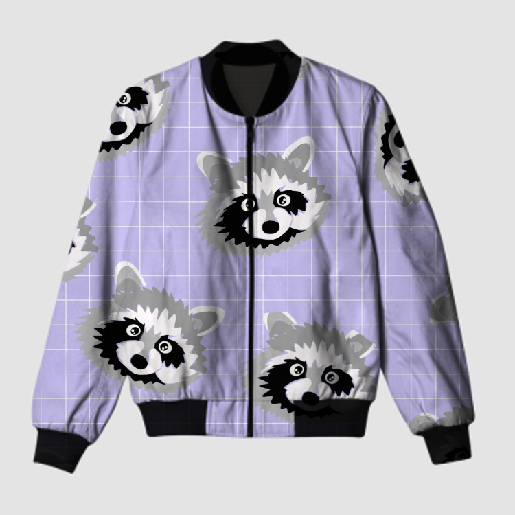 over the moon Raccoon  Bomber Jacket