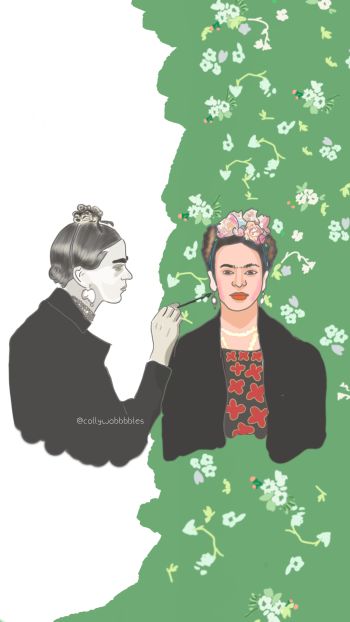 Frida drawing Frida (Frida Kahlo)  A3 Poster