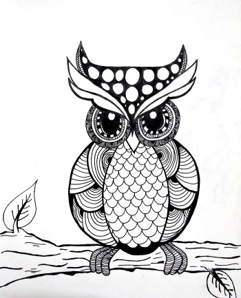 The_Intriguing_Mandala Owl A3 Poster