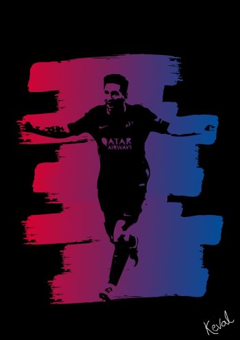 Lionel Messi GOAT A3 Poster