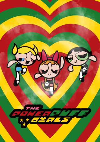 the powerPUFF girls.  A3 Poster