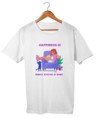 Happiness is simply staying at home Classic T-Shirt