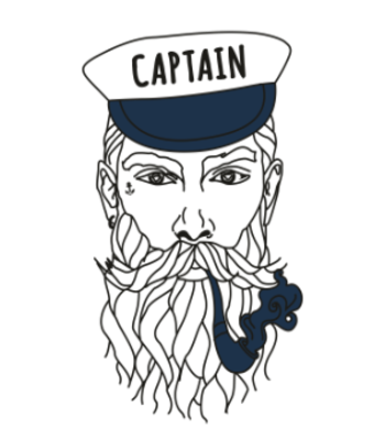 Captain Graphic Printed Men T-shirt A3 Poster