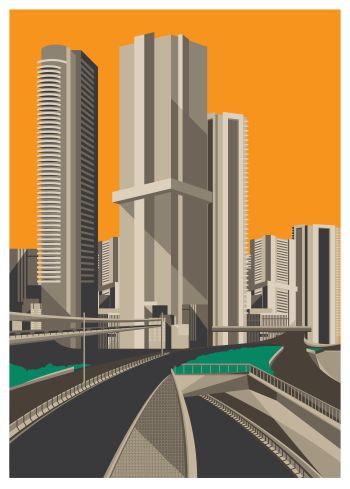Skyscrapper Ove Bridge A3 Poster