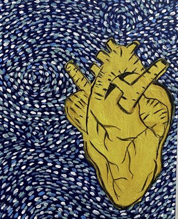 Vangogh heart A3 Poster