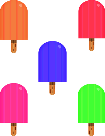 Colorful Ice Cream Candy Illustration A3 Poster