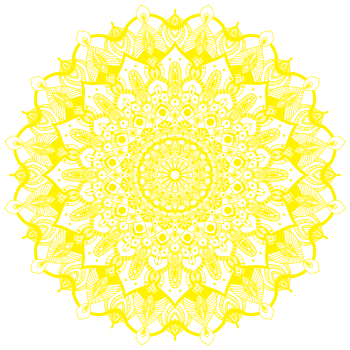 Circle of Illusions - Yellow A3 Poster