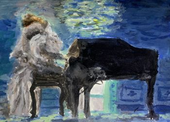 Falling- Harry Styles acrylic painting A3 Poster