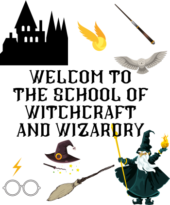 Welcome To School Of Witchcraft And Wizardry  A3 Poster