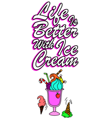 Cute Food Pun Ice Cream A3 Poster