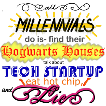 Millennials eat hot chip and lie A3 Poster