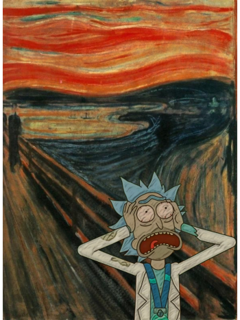 Rick and Morty × The Scream A3 Poster