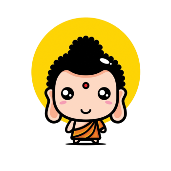 Cute Buddha ....cartoon cute buddha art...... A3 Poster