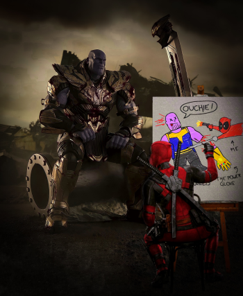 Deadpool and Thanos A3 Poster