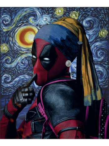 DEADPOOL | The Girl with Unicorn Backpack A3 Poster