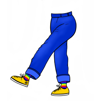 Cuffed Pants Mean You're Bi- No Flag A3 Poster