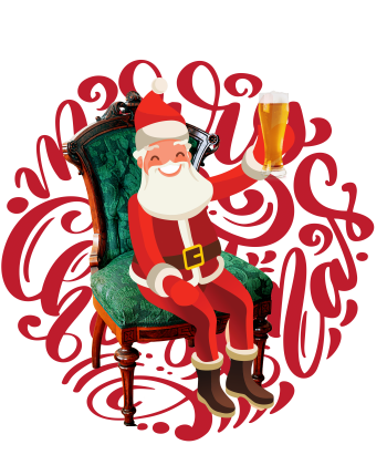 Christmas Cheers With Santa Claus A3 Poster