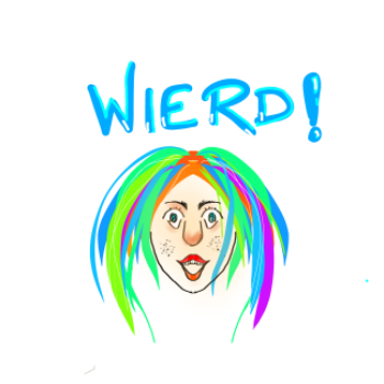 I am wierd! and I like it A3 Poster