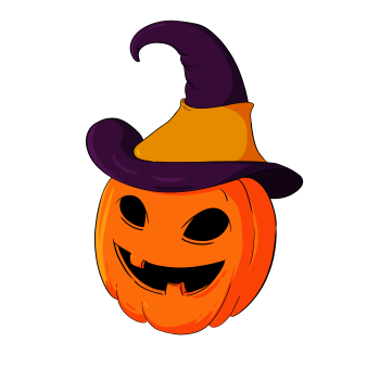 Halloween pumpkin digital illustration. A3 Poster