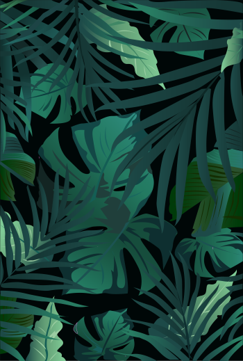 Leaves pattern A3 Poster