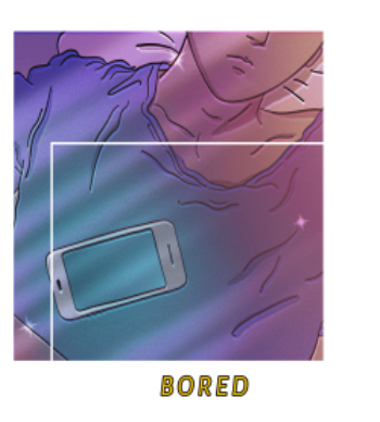 Bored retro anime A3 Poster