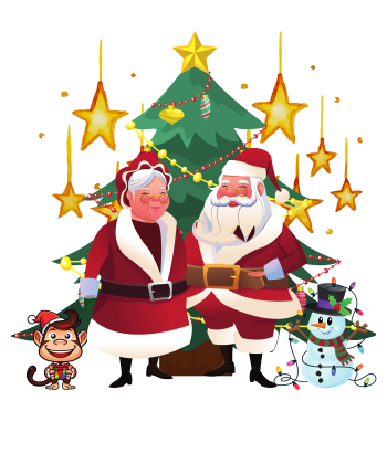 Christmas Celebration With Santa A3 Poster