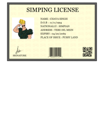 Simping License A3 Poster