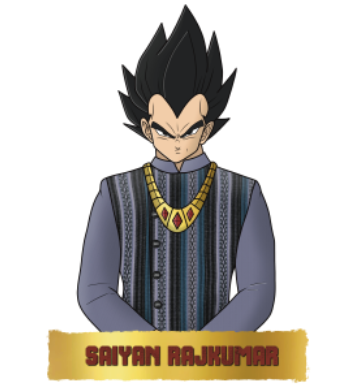 Vegeta Saiyan Rajkumar A3 Poster