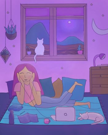 Bedroom lo-fi aesthetic  