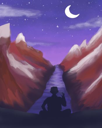 Relaxing amidst a valley.  