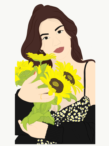 Sunflowers & HER A3 Poster