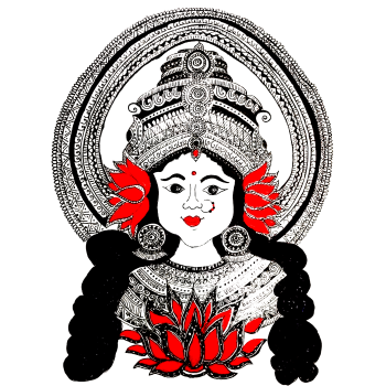 Madhubani Laxmi Goddess 